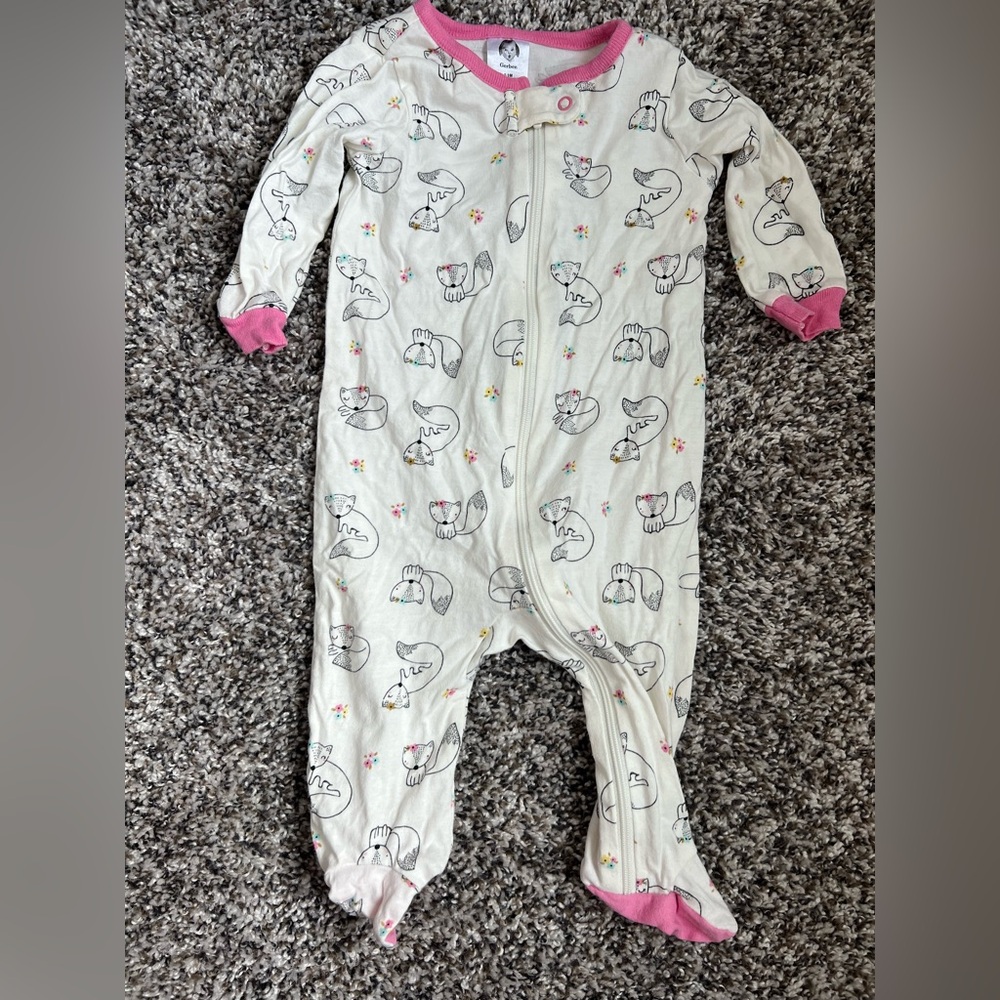 Baby girl footie pajamas